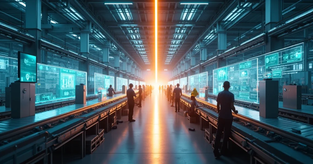 Comparação de solução de IA industrial customizada e generalista em linha de produção