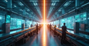 Comparação de solução de IA industrial customizada e generalista em linha de produção